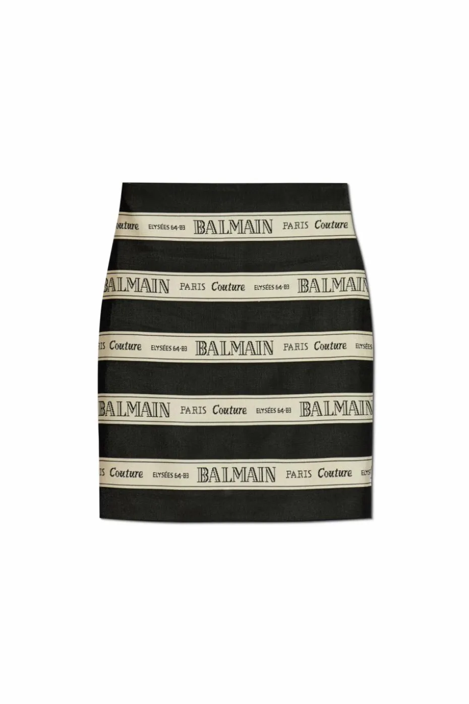 Balmain BLACK Skirt with stripe pattern
