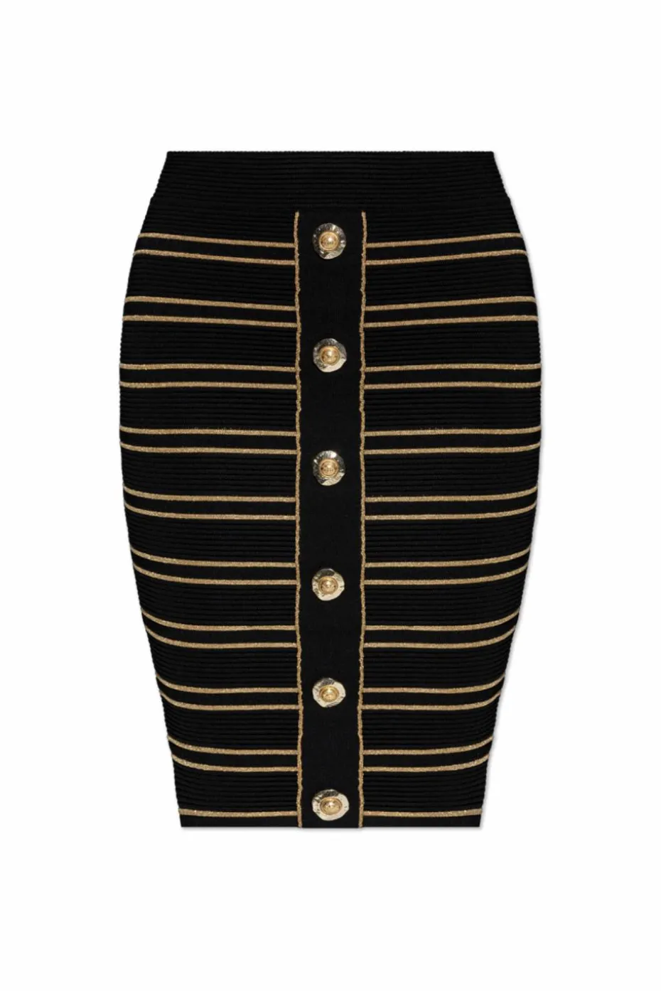Balmain BLACK Skirt with lurex thread