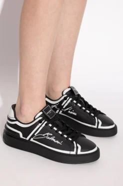 Balmain BLACK Sneakers with logo
