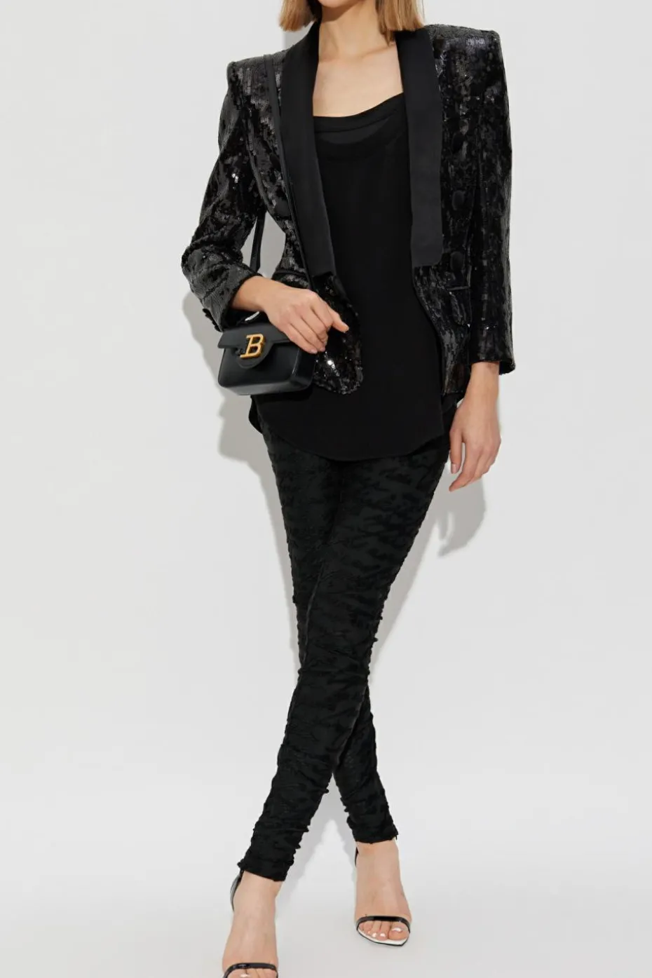 Balmain BLACK Strappy top
