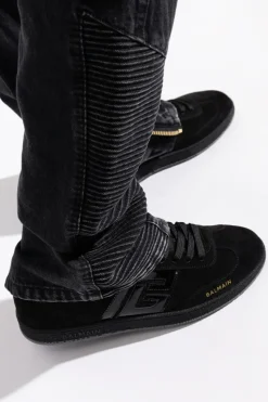 Balmain BLACK Suede sneakers