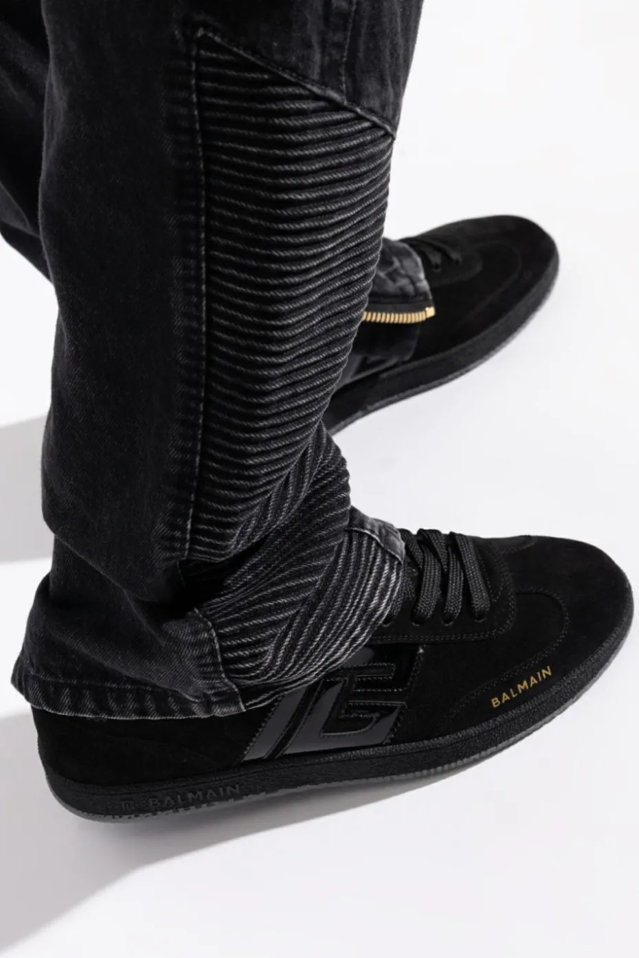 Balmain BLACK Suede sneakers