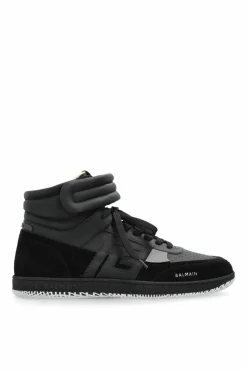 Balmain BLACK Swan high-top sneakers