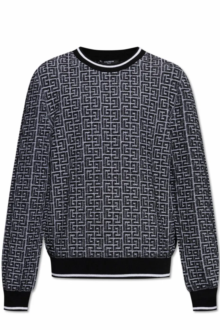 Balmain BLACK Sweater with Monogram