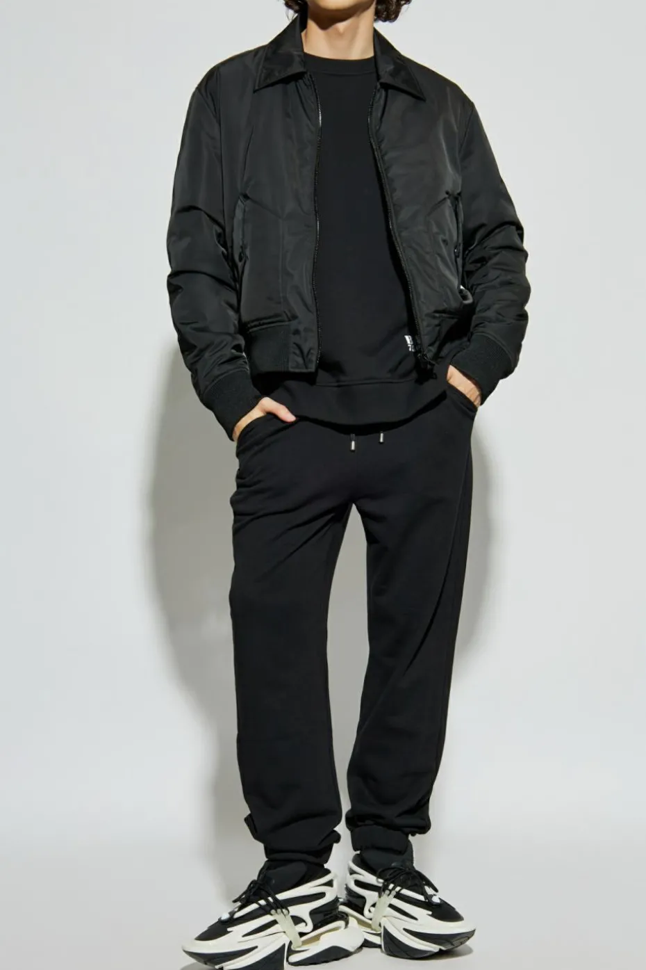 Balmain BLACK Sweatpants with printed logo