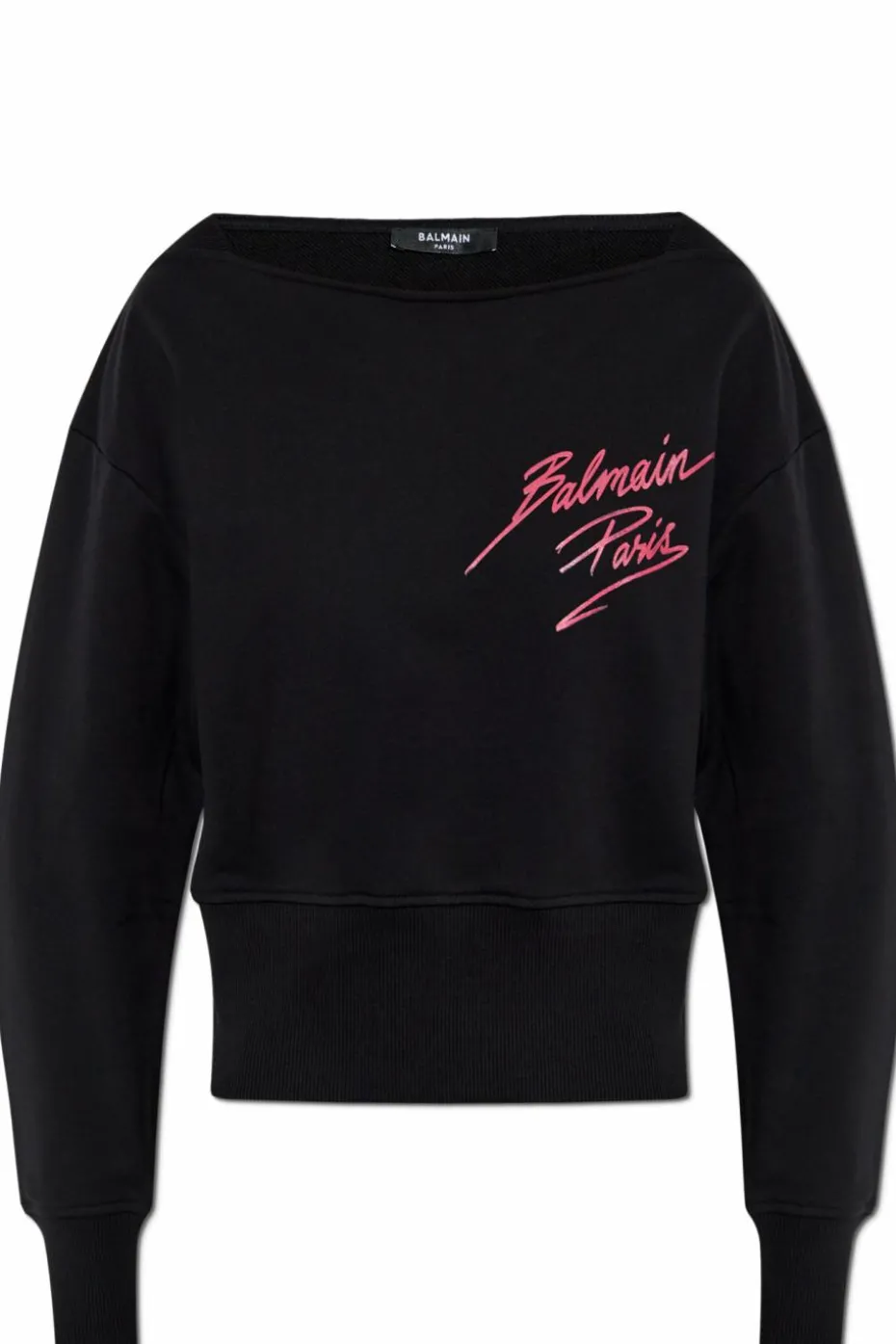 Balmain BLACK Sweatshirt with printed logo