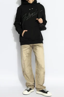 Balmain BLACK Sweatshirt with printed logo