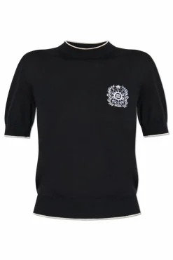 Balmain BLACK Top with embroidered logo