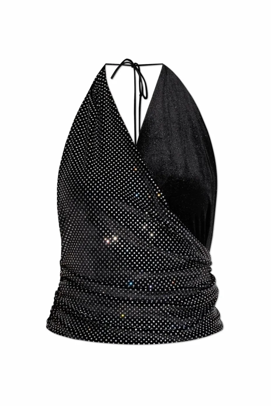 Balmain BLACK Top with shimmering sequins
