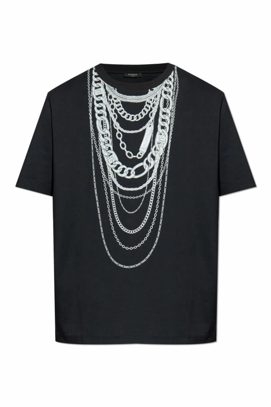 Balmain BLACK T-shirt with print