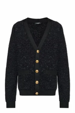 Balmain BLACK Tweed cardigan