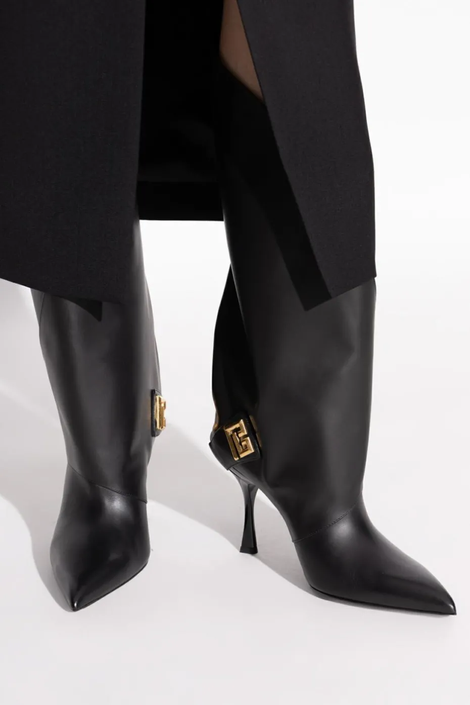 Balmain BLACK "Twist" heeled boots