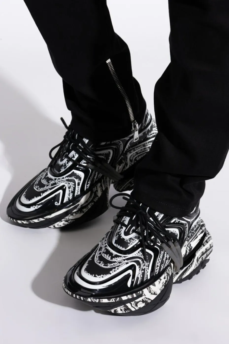 Balmain BLACK Unicorn Wave sneakers
