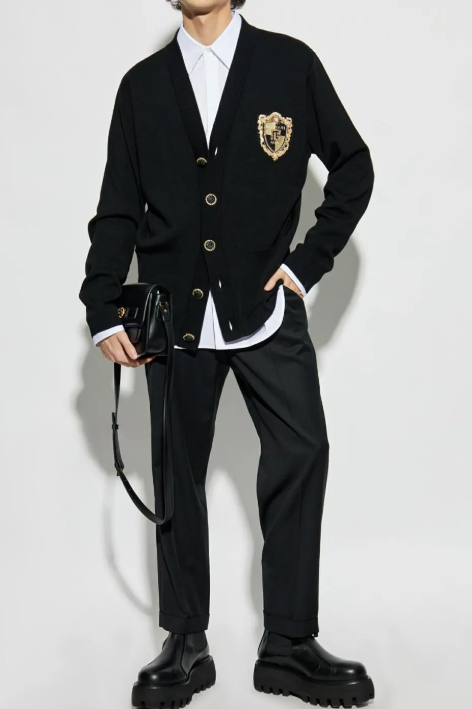 Balmain BLACK Wool Cardigan