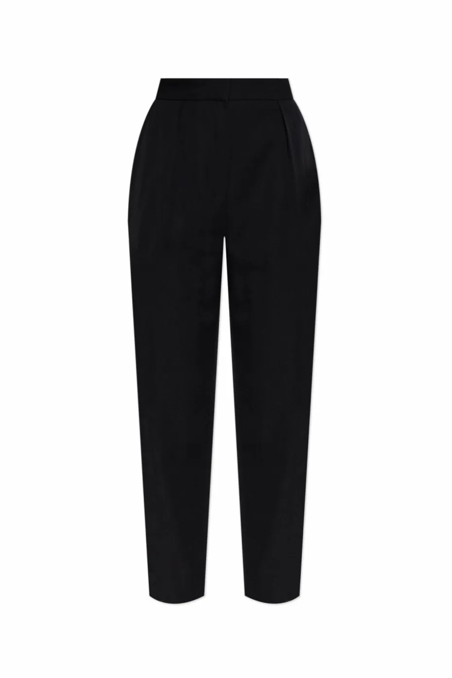 Balmain BLACK Wool trousers with pleats