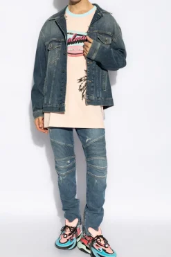 Balmain BLUE Jeans with a logo