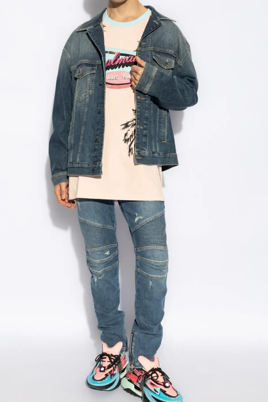 Balmain BLUE Jeans with a logo