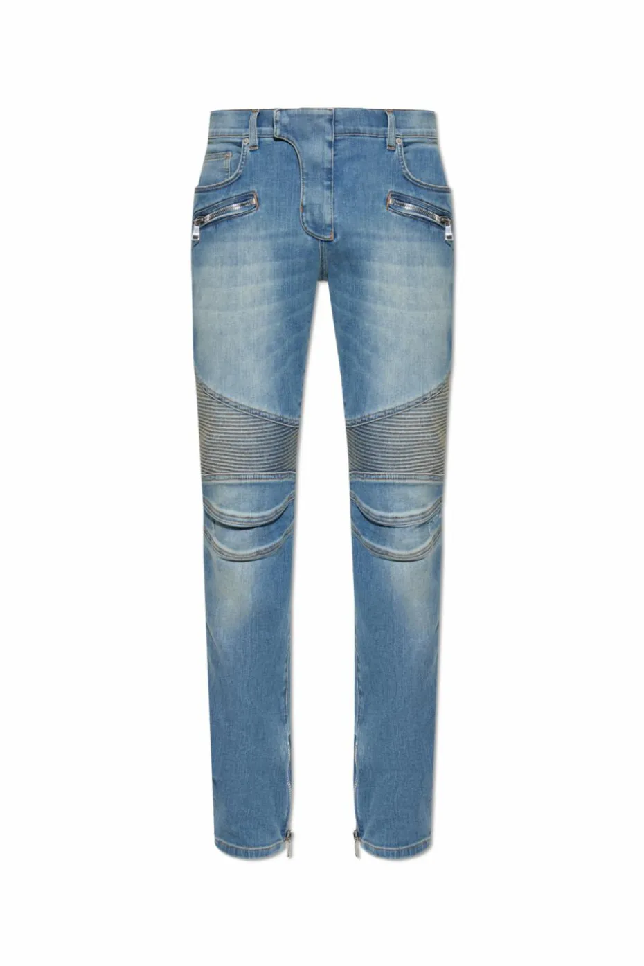 Balmain BLUE Jeans with sewn-in zippers in the legs