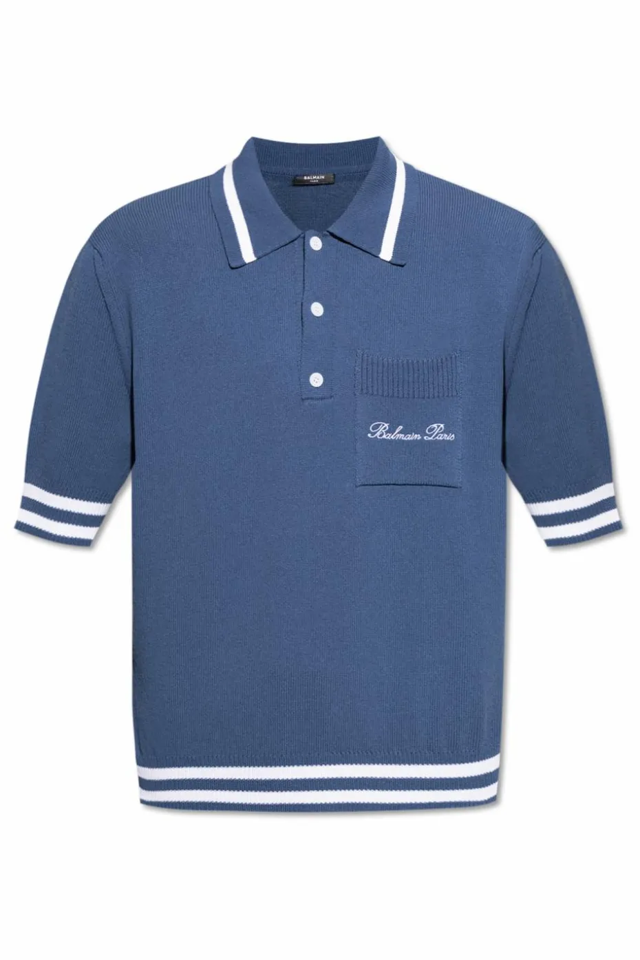 Balmain BLUE Polo with Pocket