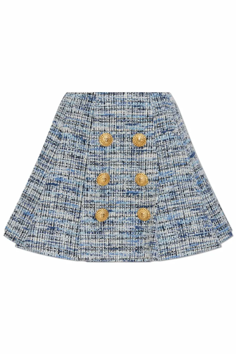 Balmain BLUE Tweed skirt with pleats