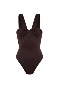 Balmain BROWN One-piece swimsuit