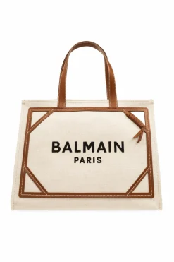 Balmain cream Balmain logo 'shopper' bag