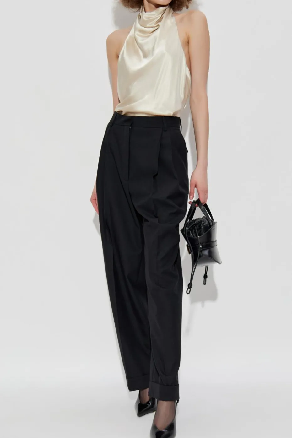 Balmain cream Silk top