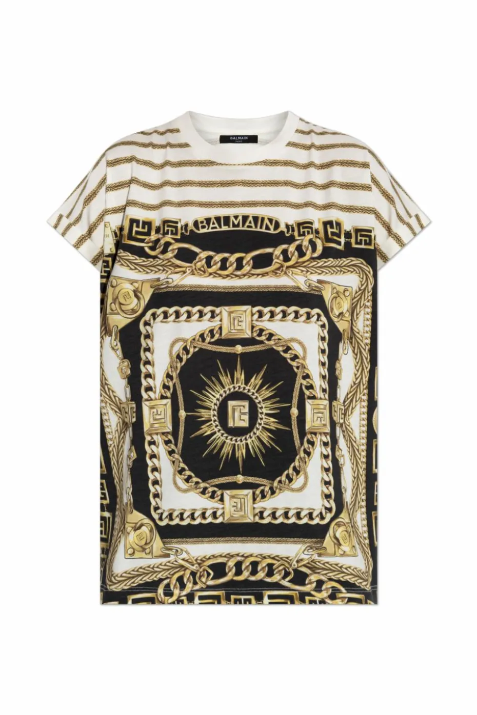 Balmain cream Top with print