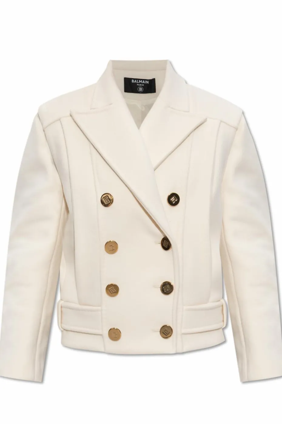Balmain cream Wool coat