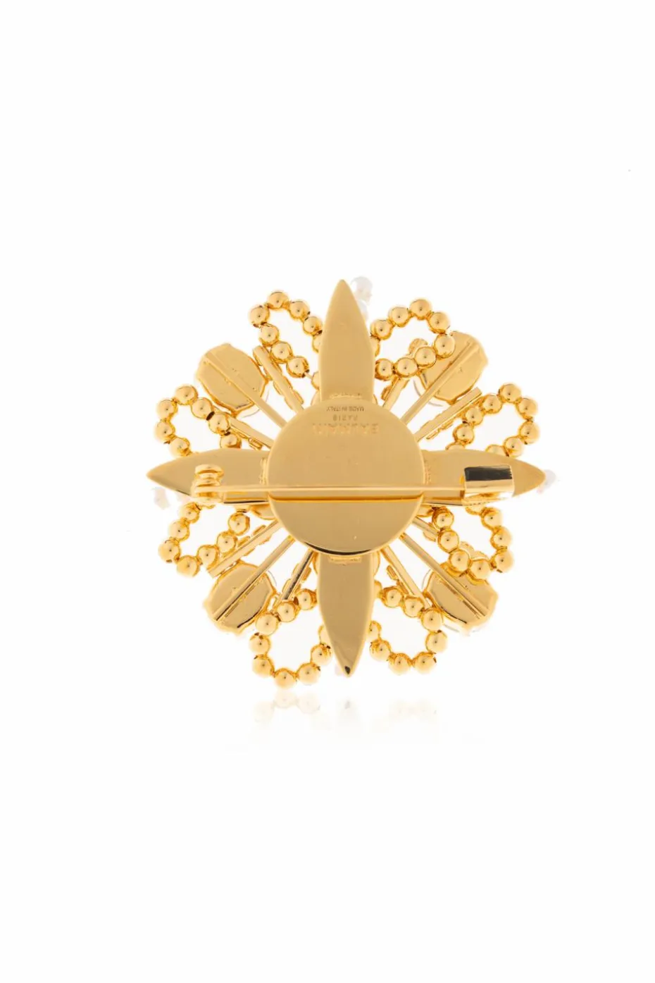 Balmain GOLD Brooch with shimmering crystals