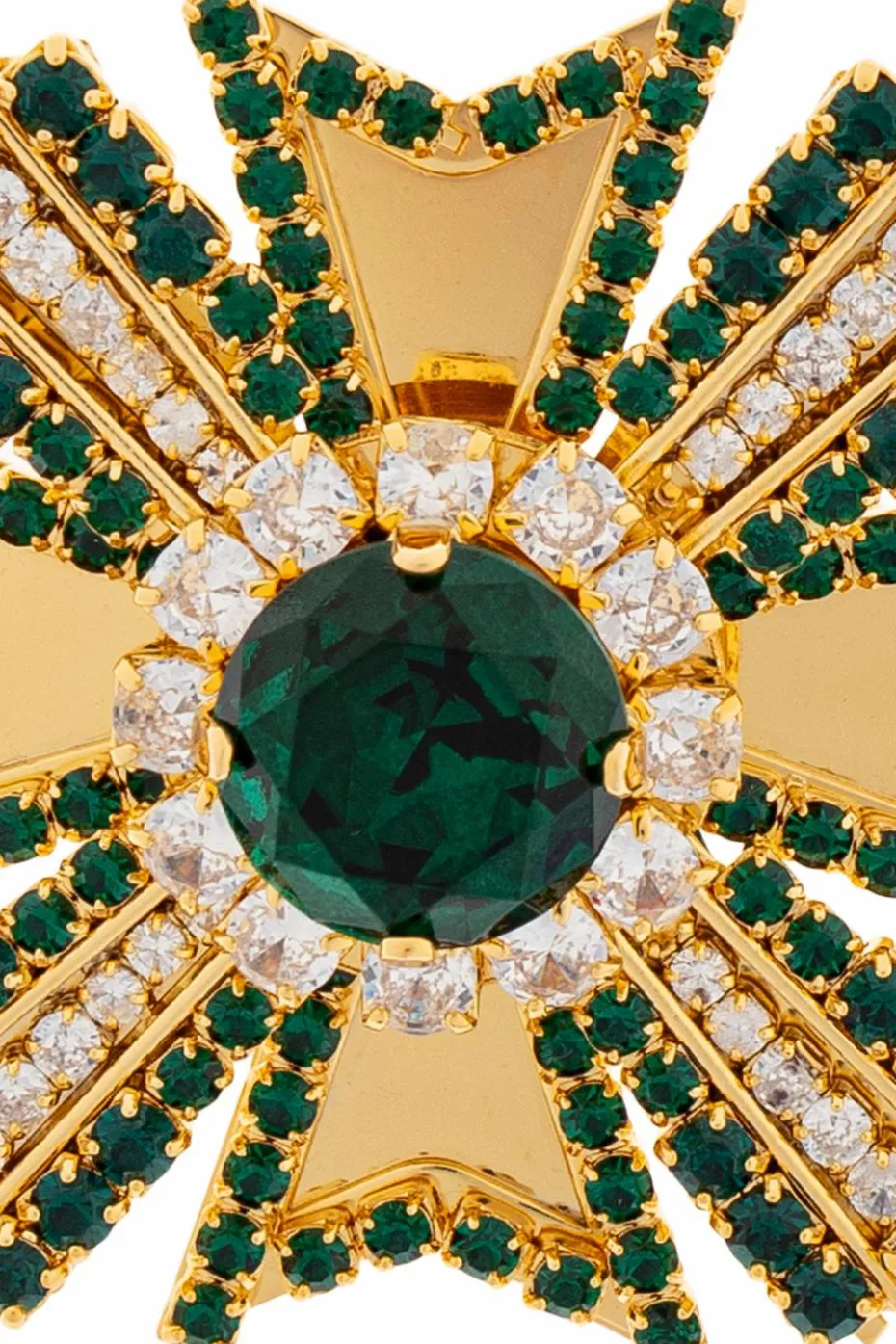 Balmain GOLD Brooch with crystals