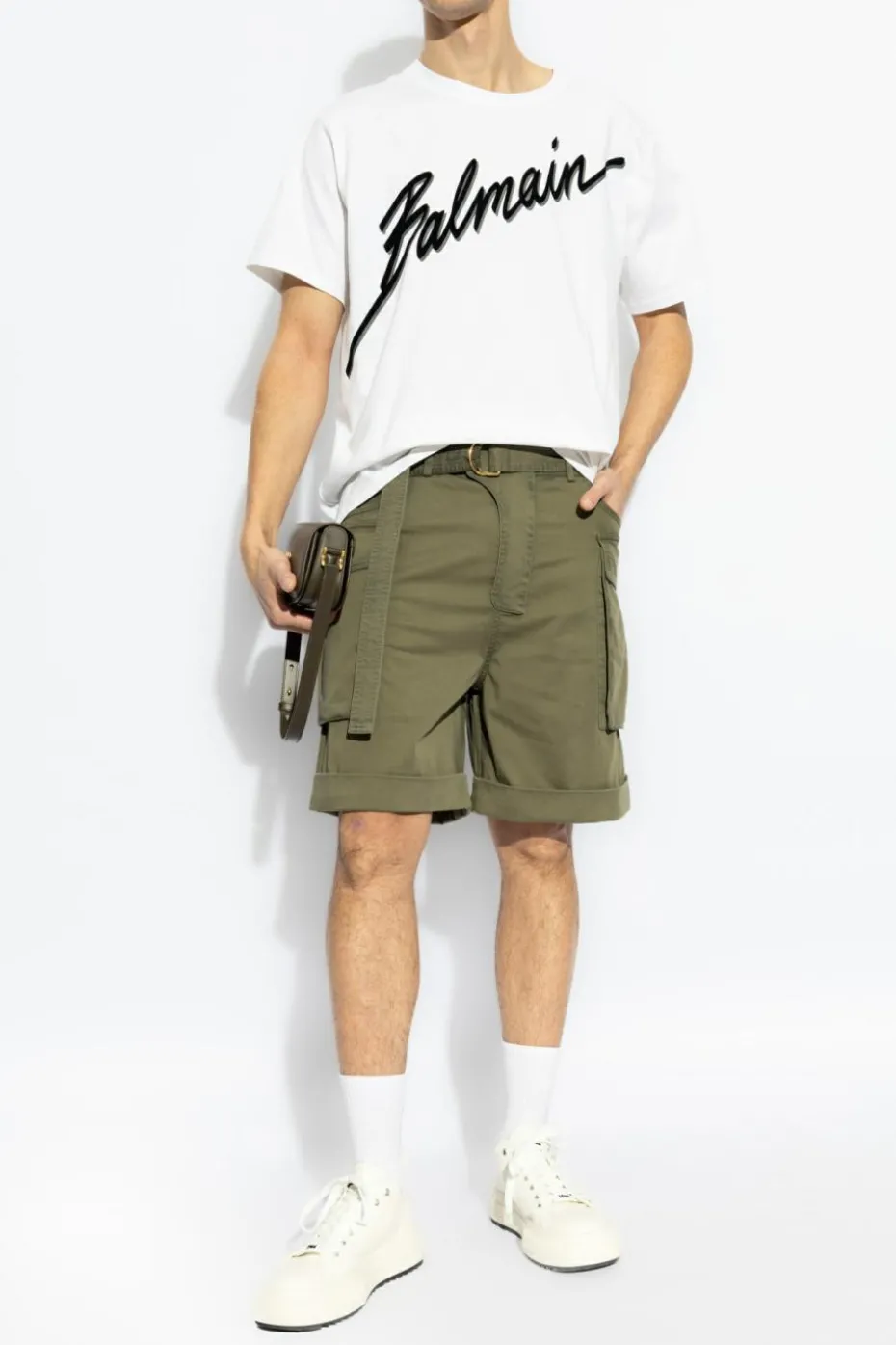 Balmain GREEN Cargo shorts