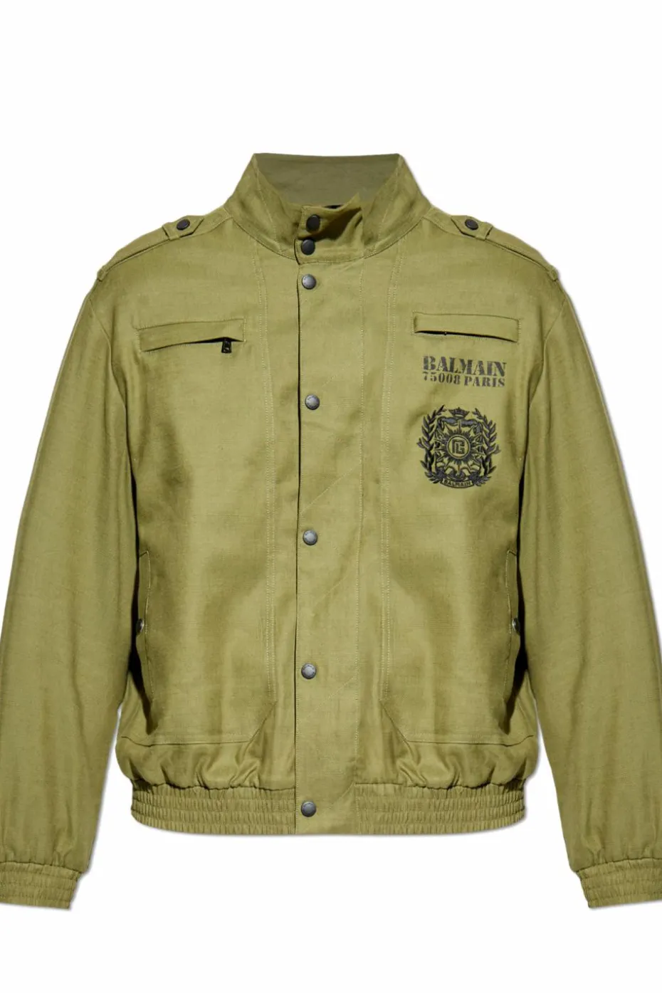 Balmain GREEN Jacket with logo