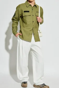 Balmain GREEN Shirt with logo