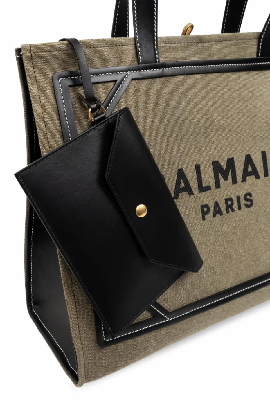 Balmain GREEN Shopper bag with logo