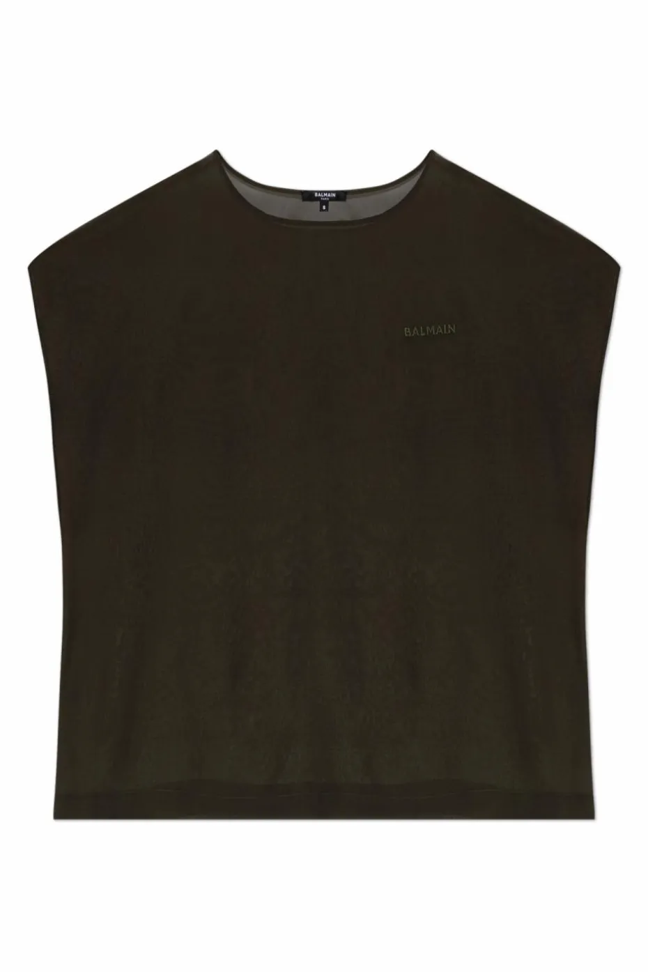 Balmain GREEN Silk top