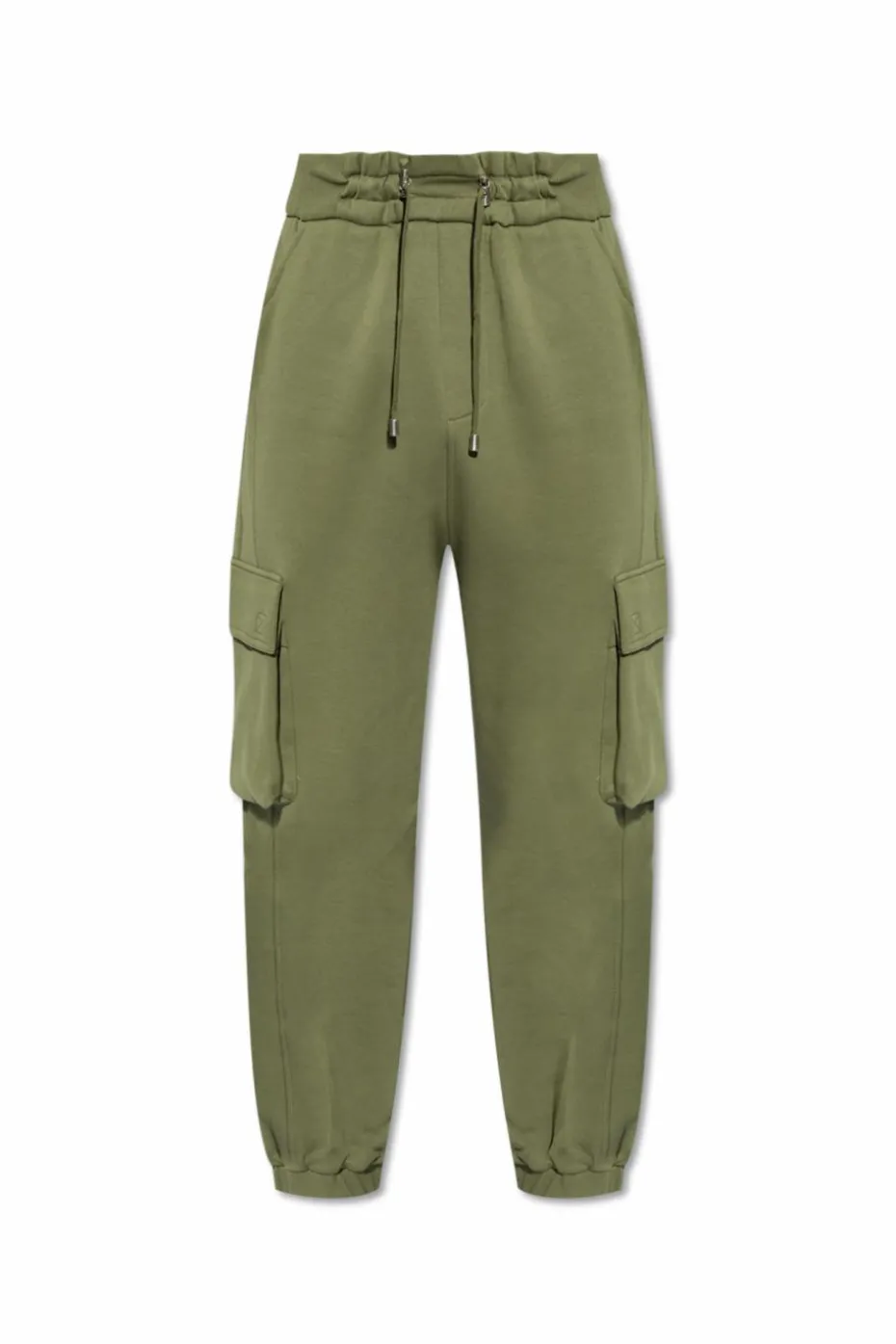 Balmain GREEN Sweatpants with logo