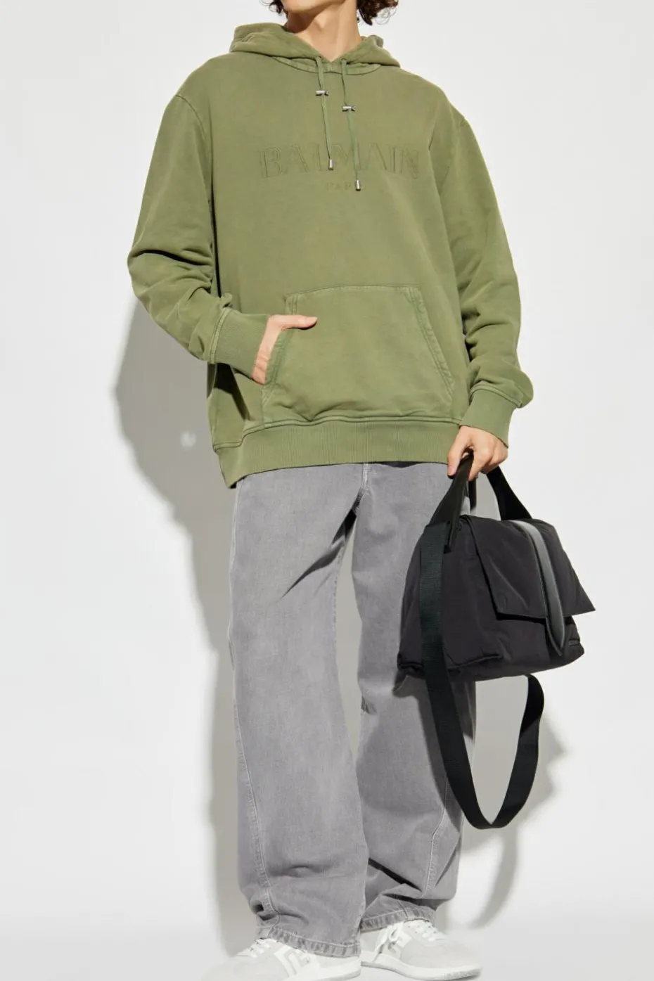 Balmain GREEN Sweatshirt with logo