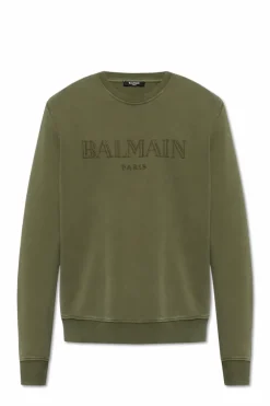 Balmain GREEN Sweatshirt with logo