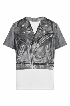 Balmain GREY T-shirt with print