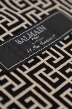 Balmain Kids beige Dress with monogram