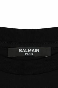 Balmain Kids BLACK Cotton t-shirt with logo