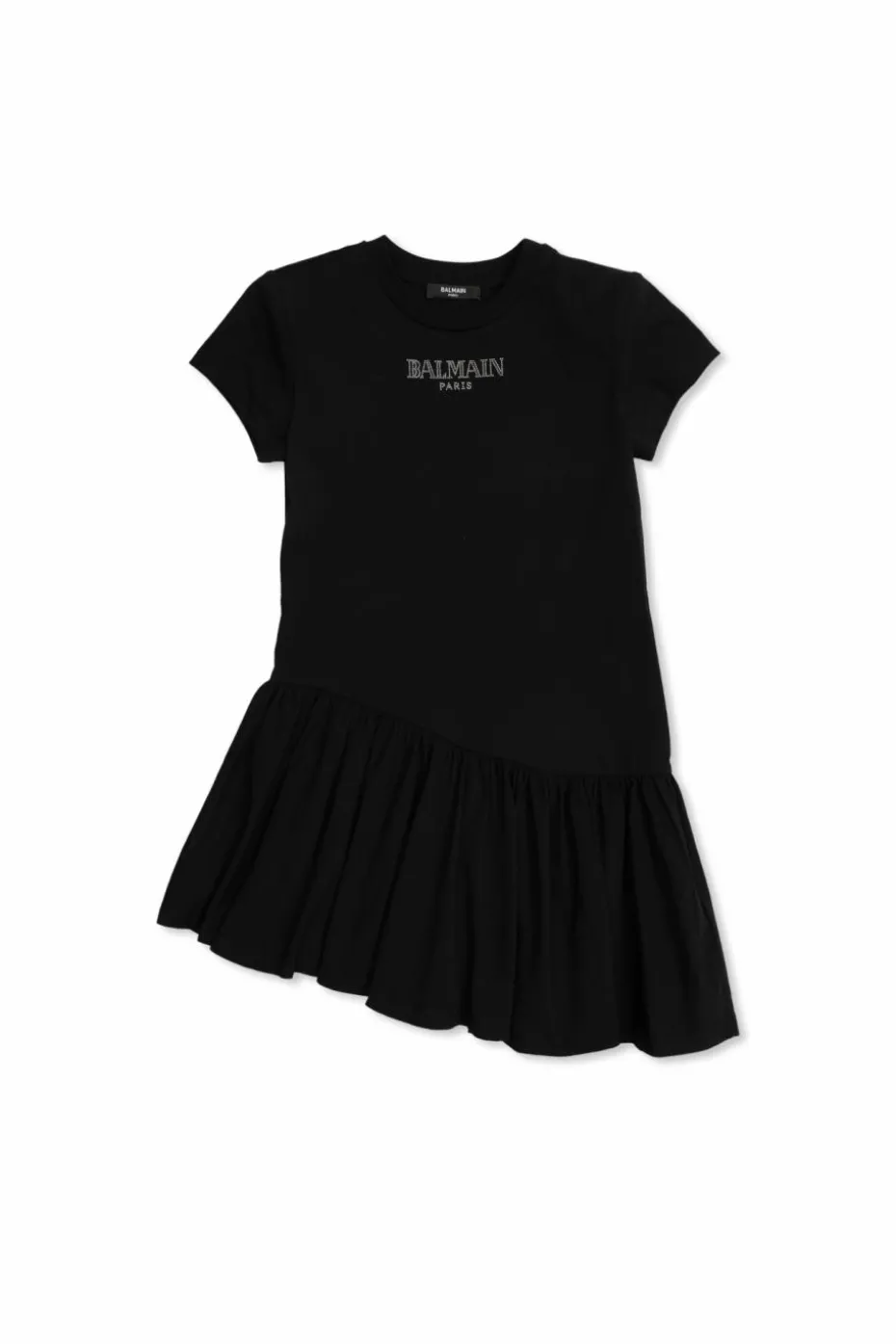 Balmain Kids BLACK Dress with logo