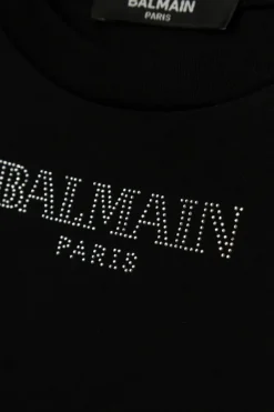 Balmain Kids BLACK Dress with logo