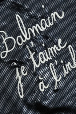 Balmain Kids BLACK Dress with embroidery