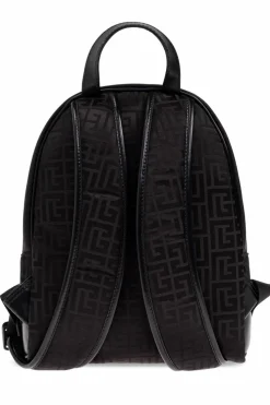 Balmain Kids BLACK Monogram backpack