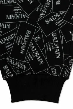 Balmain Kids BLACK Pants with logo