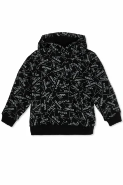 Balmain Kids BLACK Sweatshirt with logo
