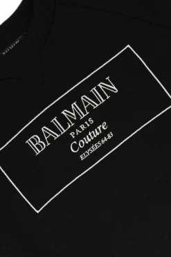 Balmain Kids BLACK Sweatshirt with logo