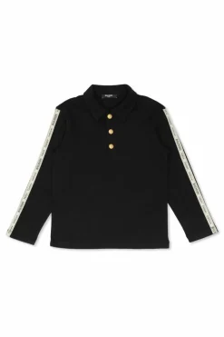 Balmain Kids BLACK T-shirt with logo